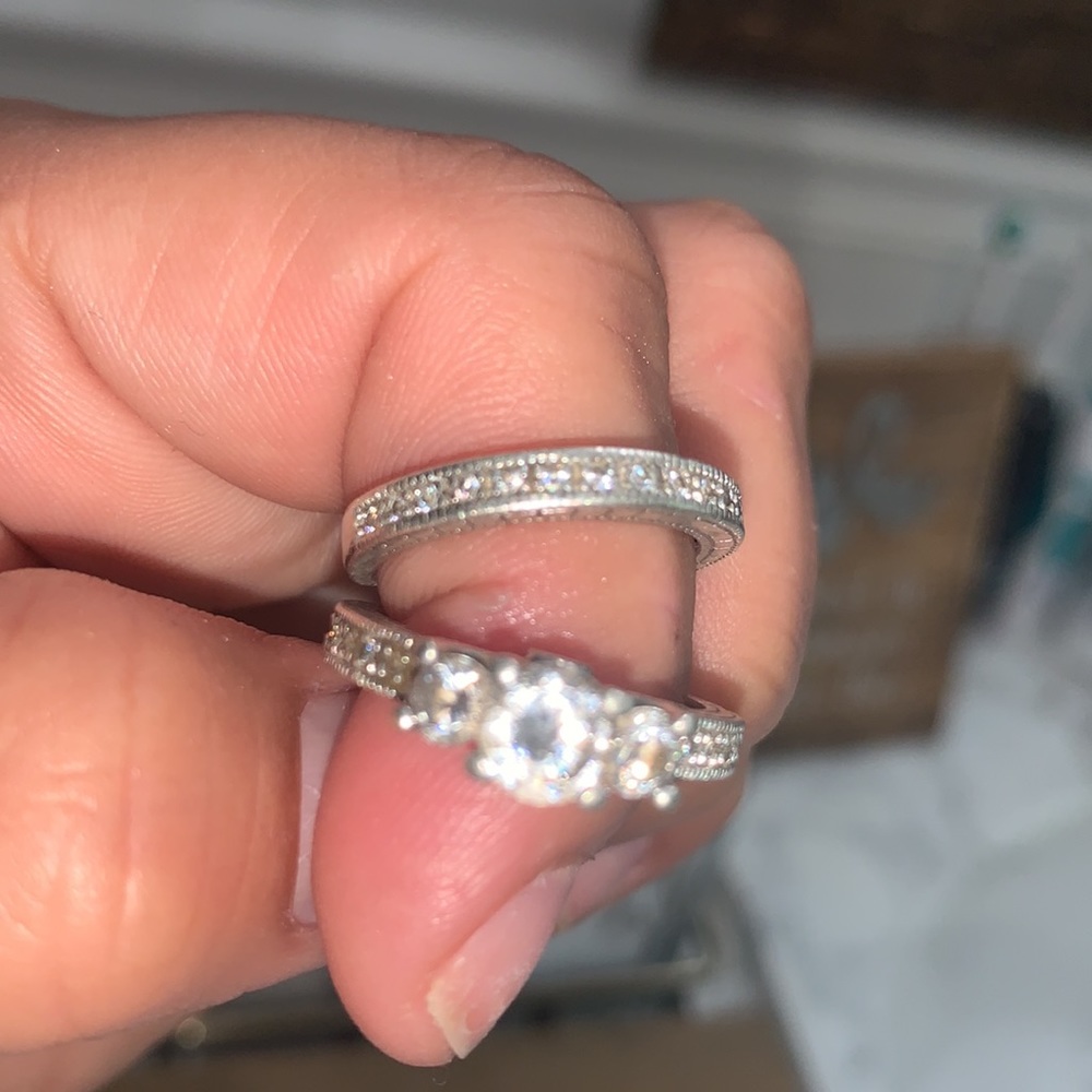 Engagement ring 💍 size 7 (925 silver ) missing stone - Picture 3 of 6